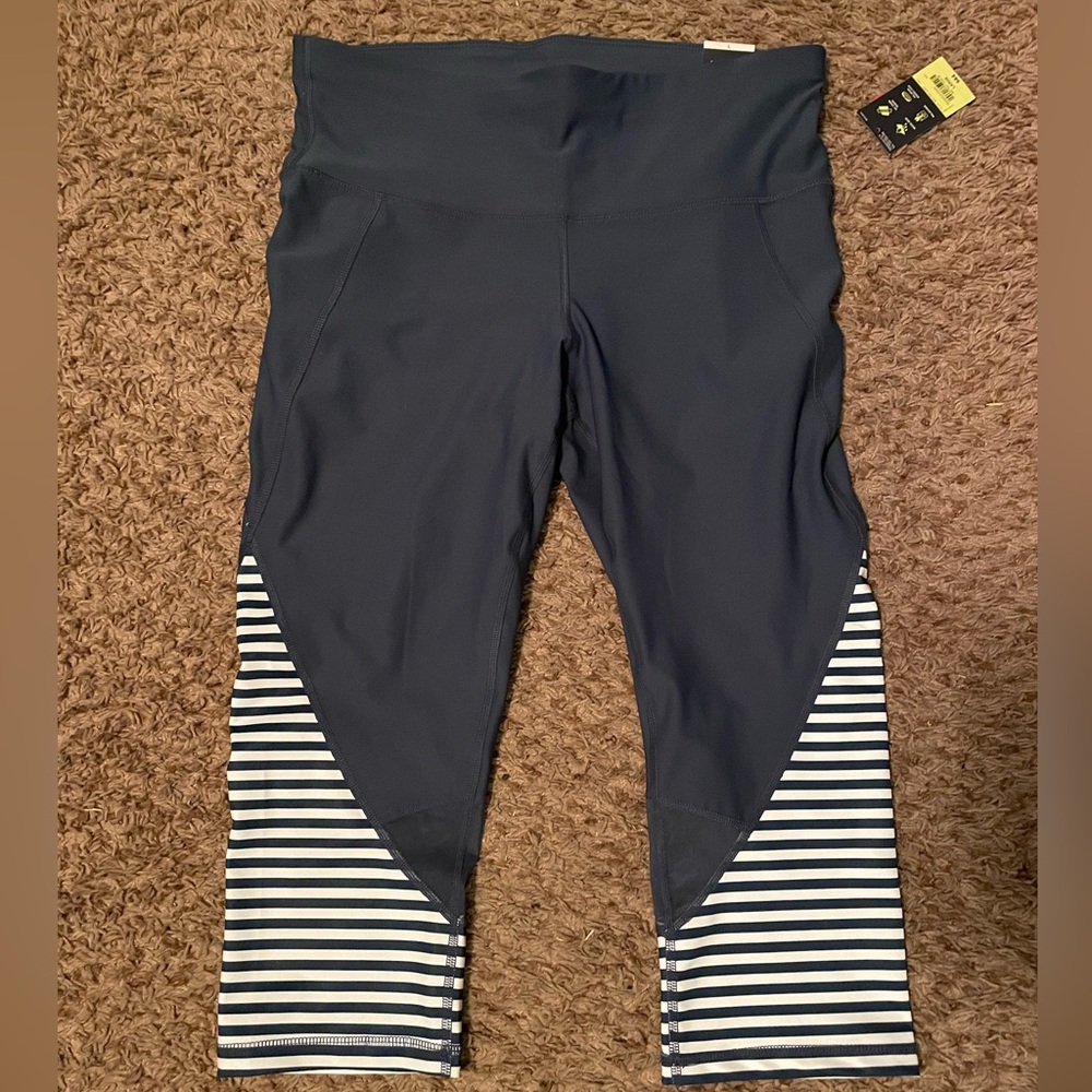 Blue/White Capri Leggings